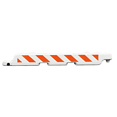 Plasticade Ab96-W-Hiplr Lopro Airport Barricade, White, High Intensity Prismatic Striped Sheeting