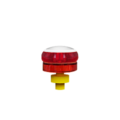 Plasticade 562 360 Degree Red Solar Led Airport Barricade Solar Light, Yellow/Red