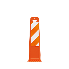 Plasticade 4100-O-24-Dg Gemstone Vertical Panel, Orange, Diamond Grade Striped Sheeting, Orange