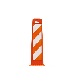 Plasticade 4100-O-34-Dg-4 Gemstone Vertical Panel, Orange, Diamond Grade Striped Sheeting, Orange
