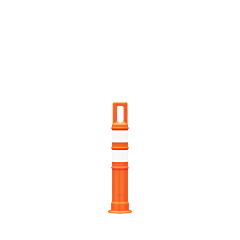 Plasticade 7328-Ld-O-3-Eg-Ww Watchtower 28" Delineator, Orange, Engineer Grade White Reflective Bands, 2 - 3" Eg