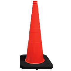 Plasticade 528Sl-7-1 28" Pvc Traffic Cone, Orange, No Sheeting