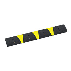 Plasticade Sb72N-Se 6' Speed Bump With 8 Cat Eye Reflectors And 3 Yellow Stripes, 6 Foot, 2.5" High, Cat Eyes