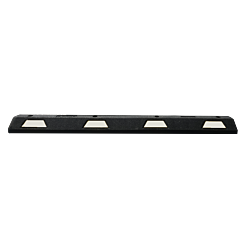 Plasticade Stn-6W 6' Parking Stop With 4 White Stripes