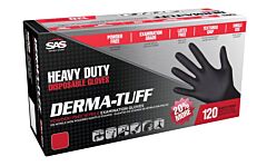 Sas Safety Derma-Tuff Powder-Free Exam Grade Nitrile Gloves, 6 Mil