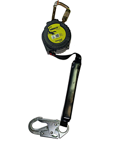 Honeywell Miller Mtl-Ohs1-71/9Ft Turbolite+ Scorpion Fall Limiter, Vectran, 9 Ft L, Carabiner, 420 Lb, Swivel Snap, Single Leg