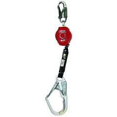 Honeywell Miller Mtl-Ohw1-10/6Ft Turbolite+ Fall Limiter, Vectran, 6 Ft, D-Ring Swivel Hook, 420 Lb, Locking Rebar Hook, Single Leg