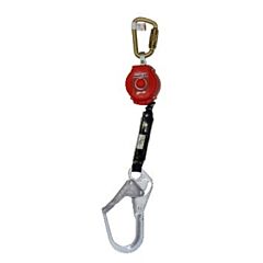 Honeywell Miller Mtl-Ohw1-15/6Ft Turbolite+ Fall Limiter, Vectran, 6 Ft, Locking Snap Hook, 420 Lb, Locking Rebar Hook, Single Leg