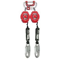 Honeywell Miller Mtl-Ohw2-27/11Ft Turbolite+ Twin Fall Limiter, Vectran, 11 Ft L, Carabiner With G2 Connector, 420 Lb, Locking Snap Hook, Twin Leg