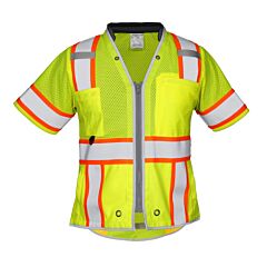 Kishigo 1822 Premium Brilliant Series, Class 3, Women'S Safety Vest, Lime, Size 2X/3X-Large