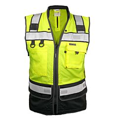 Kishigo 1820 Premium Black Series Class 2 Tool Tethering Vest, Lime