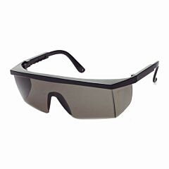 Radnor 64051204 Retro Series Safety Glasses With Black Frame, Gray Anti-Scratch Lens And Integrated Sideshields