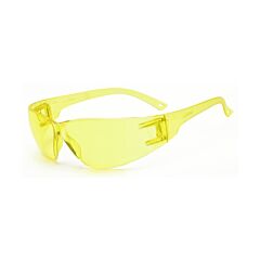 Radnor 64051217 Classic Series Safety Glasses With Amber Frame And Amber Polycarbonate Anti-Fog Anti-Scratch Lens