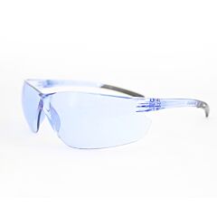 Radnor 64051223 Classic Plus Series Safety Glasses With Clear Frame And Blue Polycarbonate Hard Coat Anti-Scratch Lens