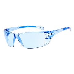 Radnor 64051248 Cobalt Classic Series Safety Glasses With Blue Frame, Blue Lens And Flexible Cushioned Temples