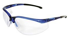 Radnor 64051309 Select Series Safety Glasses With Blue Frame And Clear Anti-Scratch Lens