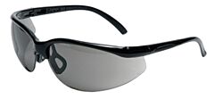 Radnor 64051235 Motion Series Safety Glasses With Black Frame, Gray Polycarbonate Anti-Fog Scratch Resistant Lens And Adjustable Temples