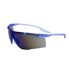 Radnor 64051266 Saffire Safety Glasses With Blue Frame And Blue Mirror Lens