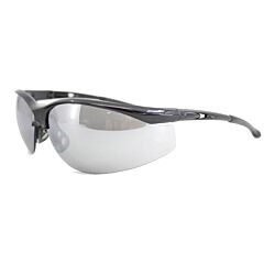 Radnor 64051308 Select Series Safety Glasses With Black Frame And Silver Anti-Scratch Mirror Lens