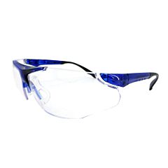 Radnor 64051621 Elite Series Safety Glasses With Blue Frame And Clear Lens