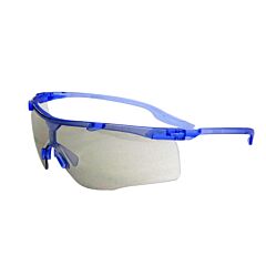 Radnor 64051263 Saffire Safety Glasses With Blue Frame And Clear Indoor/Outdoor Anti-Fog Lens