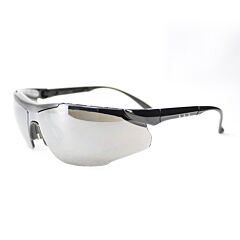 Radnor 64051605 Elite Plus Series Safety Glasses With Black Frame And Silver Mirror Lens