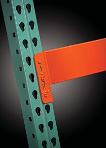Teardrop Pallet Racking, Single Upright, 13 Gauge, 3" X 2.5" Column, 36" Deep X 120" Tall