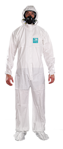 Alphatec Wh15-S-92-107-07 1500 Plus Stitched Model 107 Superior Breathable Coveralls, Serged Seams, Hood, Boot, White, Size 7/3X-Large