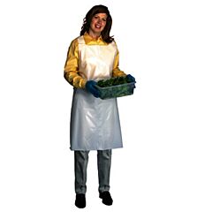 Radnor 64056550 28" X 55" White Polyethylene Disposable Apron