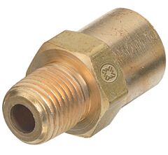 Radnor 64003933 14" Npt Male X 5/8" - 18 B Rh Female Brass Inert Gas Hose Adapter