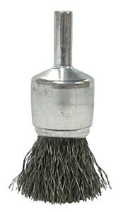 Radnor 64000404 34" X 14" Carbon Steel Crimped Wire Mounted End Brush