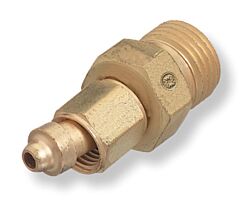 Radnor 64003980 916" - 18 Male X 3/8" - 24 Rh Female Brass Oxygen Hose Adapter