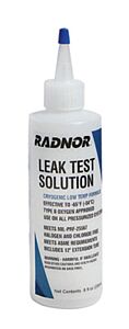Radnor 64000140 8 Ounce Bottle Clear Cryogenic Low Temperature Leak Test Solution Liquid