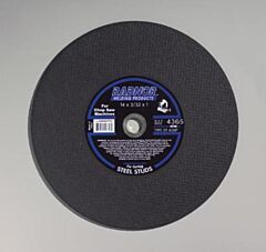 Radnor 64000753 14" X 332" X 1" A36P Aluminum Oxide Reinforced Type 1 Cut Off Wheel For Use With Chop Saw On Steel Studs