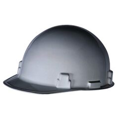 Radnor 64051010 White Smoothdome Polyethylene Cap Style Hard Hat With 1-Touch Suspension