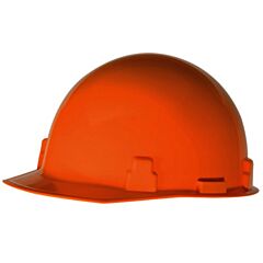 Radnor 64051015 Hi-Viz Orange Smoothdome Polyethylene Cap Style Hard Hat With 1-Touch Suspension