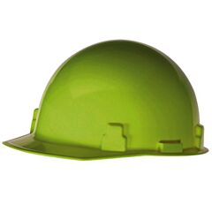 Radnor 64051016 Hi-Viz Yellow Smoothdome Polyethylene Cap Style Hard Hat With 1-Touch Suspension