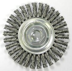 Radnor 64000378 4" X 5/8" - 11" Carbon Steel Knot Wire Wheel Brush