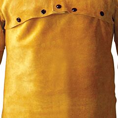 Radnor 64055079 14" Bourbon Brown One-Piece Premium Side Split Cowhide Bib