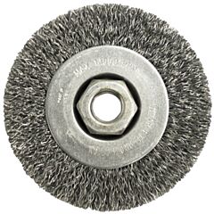 Radnor 64000360 4" X 5/8" - 11" Carbon Steel Crimped Wire Wheel Brush