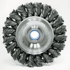 Radnor 64000328 6" X 5/8" - 12" Carbon Steel Knot Wire Wheel Brush