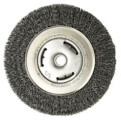 Radnor 64000402 6" X 5/8" - 12" Carbon Steel Crimped Wire Wheel Brush