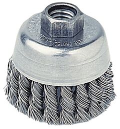 Radnor 64000358 2 34" X M - 10 X 1 14" Stainless Steel Knot Wire Cup Brush
