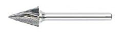 Radnor 64007489 Sm-4L6Sc 38" X 5/8" Pointed Cone Shape Single Cut Carbide Burr