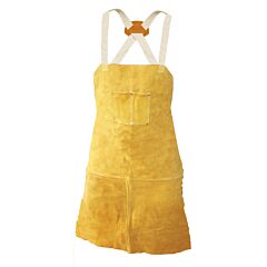 Radnor 64055140 24" X 30" Bourbon Brown One-Piece Premium Side Split Cowhide Apron