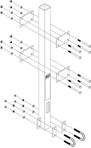 3M Dbi-Sala 6116027 Bottom Mounting Bracket: Galvanized, Permanently Attached To Ladder (For Use With6116026 And 6116038)