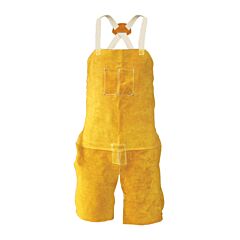 Radnor 64055144 24" X 36" Bourbon Brown One-Piece Premium Side Split Cowhide Split Leg Bib Apron