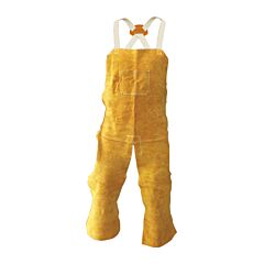 Radnor 64055146 24" X 48" Bourbon Brown One-Piece Premium Side Split Cowhide Split Leg Bib Apron