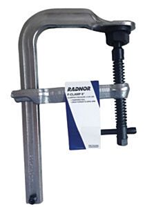 Radnor 64002087 8" Metal Heavy Duty Floor Clamp With Tempered Rail And Drop-Forged Sliding Arm