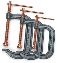 Radnor 64000619 Model 410P 10" Heavy Duty Drop Forged C Clamp With Plated Screw And Swivel Pad